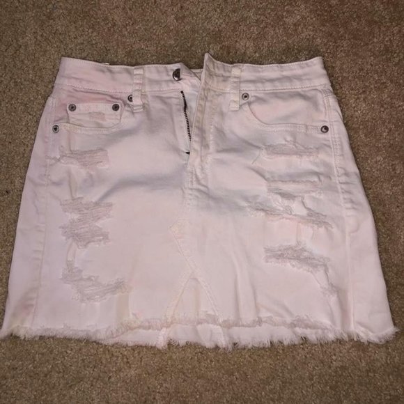 American Eagle Distressed Denim Skirt - Picture 1 of 2